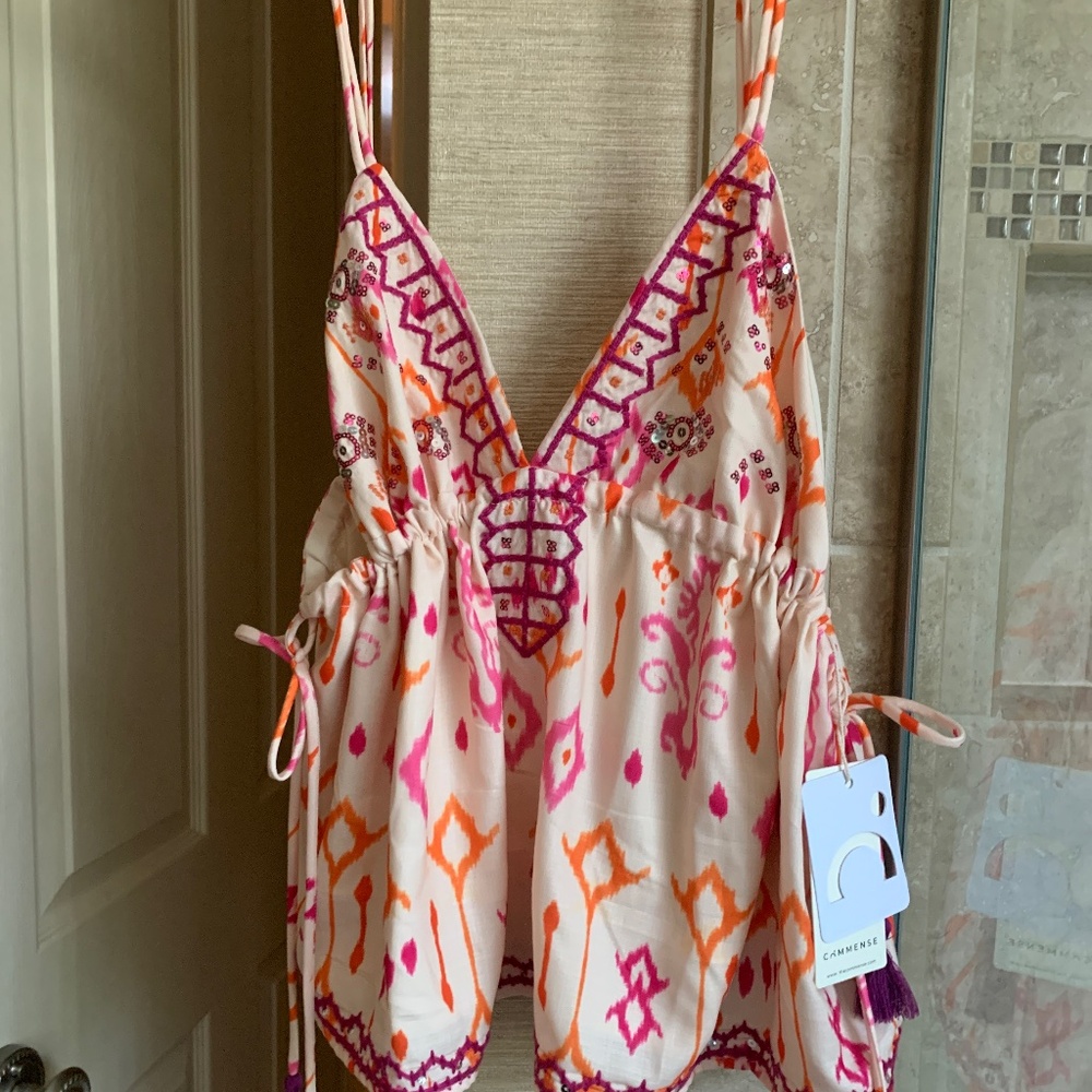 Boho cami tassel top